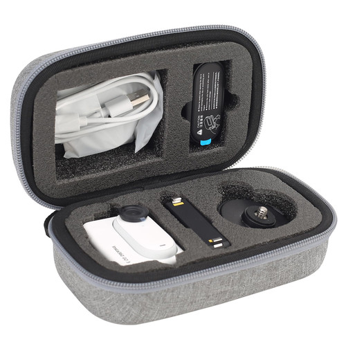 Anbee Hard Shell Carrying Case Portable Storage Bag for Insta360 GO 3 Action Camera Gray