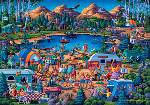 Buffalo Games - Dowdle - Camping Adventure - 300 Large Piece Jigsaw Puzzle for Adults Challenging Puzzle Perfect for Game Nights - Finished Size 21.25 x 15.00 Buffalo Games - Dowdle - Camping Adventure - 300 Large Piece Jigsaw Puzzle for Adults Challenging Puzzle Perfect for Game Nights - Finished Size 21.25 x 15.00