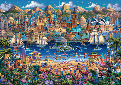 Buffalo Games - Dowdle - World Pieces - 300 Large Piece Jigsaw Puzzle for Adults Challenging Puzzle Perfect for Game Nights - Finished Size 21.25 x 15.00 Buffalo Games - Dowdle - World Pieces - 300 Large Piece Jigsaw Puzzle for Adults Challenging Puzzle Perfect for Game Nights - Finished Size 21.25 x 15.00