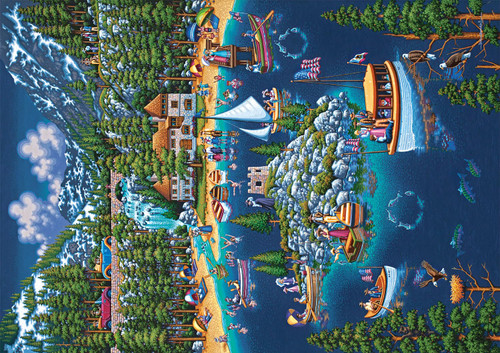 Buffalo Games - Dowdle - Lake Tahoe - 300 Large Piece Jigsaw Puzzle for Adults Challenging Puzzle Perfect for Game Nights - Finished Size 21.25 x 15.00 Buffalo Games - Dowdle - Lake Tahoe - 300 Large Piece Jigsaw Puzzle for Adults Challenging Puzzle Perfect for Game Nights - Finished Size 21.25 x 15.00