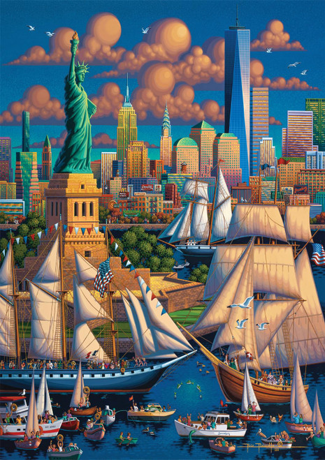 Buffalo Games - Dowdle - New York - 300 Large Piece Jigsaw Puzzle for Adults Challenging Puzzle Perfect for Game Nights - Finished Size 21.25 x 15.00
