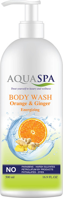 AQUA SPA Body Wash Orange Ginger-Energizing 16.9 Oz, body wash, beauty care, skincare, cosmetics, personal care AQUA SPA Body Wash Orange Ginger-Energizing 16.9 Oz, body wash, beauty care, skincare, cosmetics, personal care