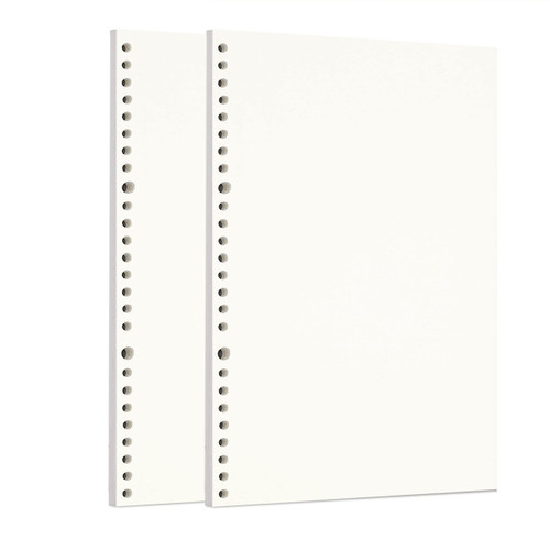 Zelten 2 Pack B5 120 Sheets/240 Pages Blank Loose Leaf Punched Paper Refills Paper for 26 Hole Binder Personal Organizer Diary Notebook Refillable Planner