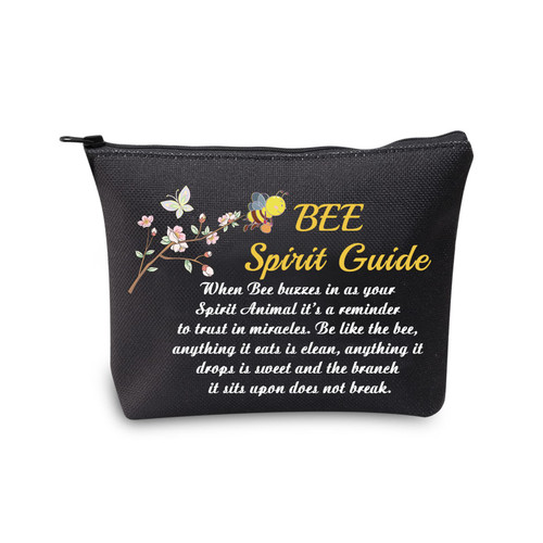 CMNIM Bee Cosmetic Bag Bee Gifts for Bee Lovers Honey Bee Gifts Makeup Bag Bumble Bee Spirit Guide Zipper Bag Travel Pouch (Bee Gifts Makeup Bag)