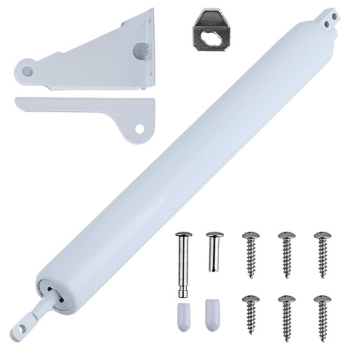 Screen Door Closer, 1 Set Storm Door Closer, Pneumatic Door Closer Bracket, Window Closer Safety Door Closure with Hold Open for Storm, Screen Doors,Adjustable Closing Door Cushion Speed