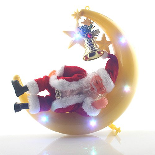 SdeNow Musical Santa Claus, Singing Dancing Santa Claus Toy Christmas Santa Claus Musical Doll Xmas Electric Dolls Xmas Box for Kids