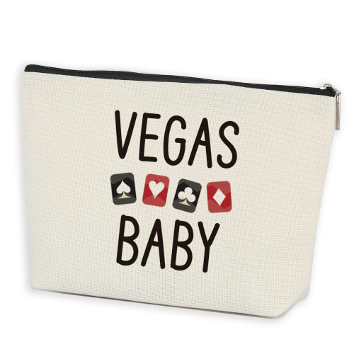 Gambling Gifts Makeup Bag Las Vegas Gifts Weekenders Bag for Women Girls Trip Vegas Trip Gifts Vegas Birthday Vacation Gift Bag Las Vegas Casino Bachelorette Party Gift for Her Vegas Baby Toiletry Bag