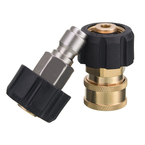 JOEJET Pressure Washer Couplers, M22 14mm to 3/8" Quick Connect for Pressure Washer Hose