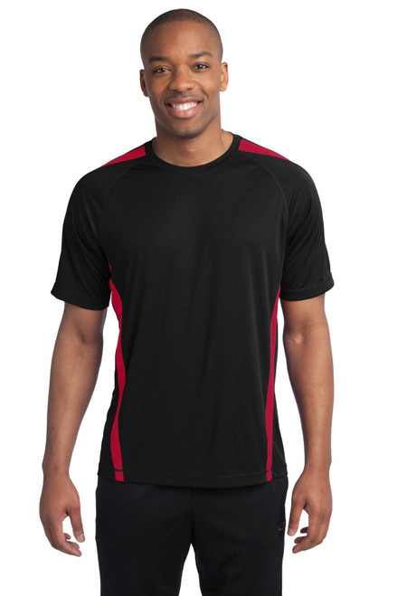 Sport-Tek Colorblock PosiCharge Competitor Tee S Black/ True Red