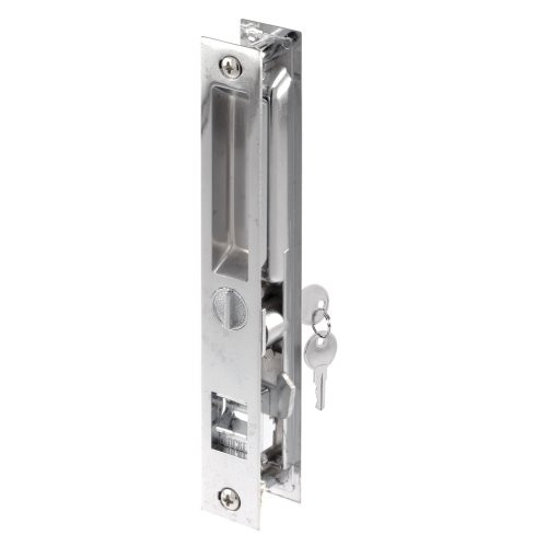 Slide-Co 14416 Sliding Door Handle Set with Flush Locking Latch, Chrome Plated