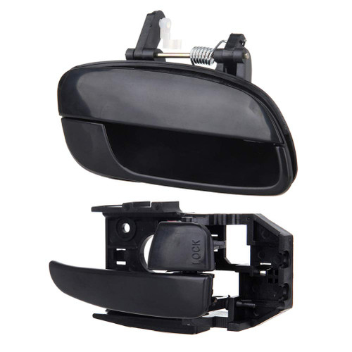 OCPTY Door Handles Exterior Interior Rear Passenger Right Side Replacement fit 2001-2006 Elantra Outside Inside Door Handles(2pcs)