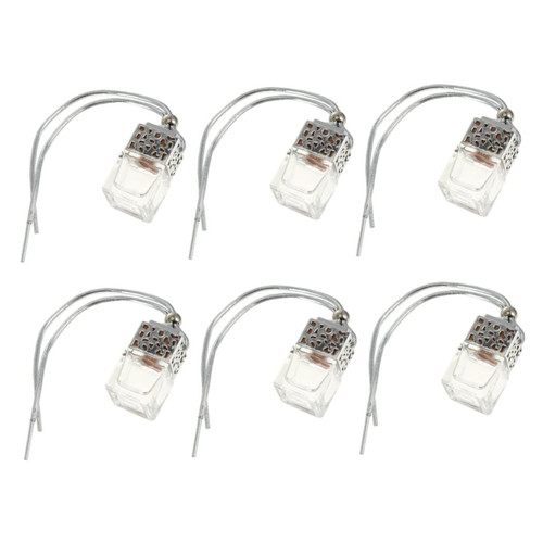 ERINGOGO 6PCS Perfume Hanging Empty Bottle Perfume Bottle Pendant Car Air Freshener Diffuser Scent Diffuser Car Essential Oil Empty Glass Bottles Travel Crystal Machine