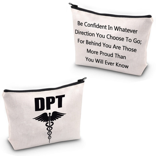 JYTAPP DPT Doctor of Physical Therapy Gifts DPT Makeup Bag Physical Therapist Gift DPT Graduation Gift DPT Caduceus Cosmetic Zipper Pouch Bag DPT Survival Kit