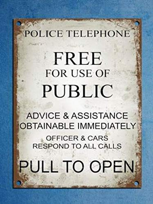 Police Phone Box Tardis Dr Who Vintage Retro Tin Metal Decor Sign Home Wall Decor 8x12 Police Phone Box Tardis Dr Who Vintage Retro Tin Metal Decor Sign Home Wall Decor 8x12