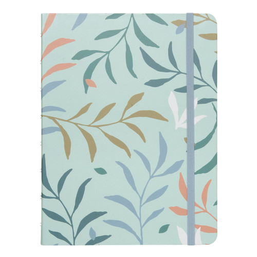 Filofax Botanical Collection, Refillable Notebook, A5 Size, 112 Ruled, Repositionable Pages, 56 Sheets, Mint (B179519U)