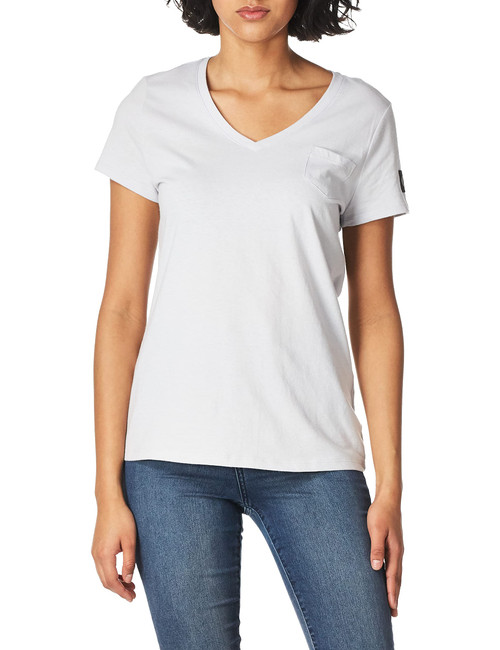 Calvin Klein Women's Short Sleeve V-Neck T-Shirt, Nu Navy, Large