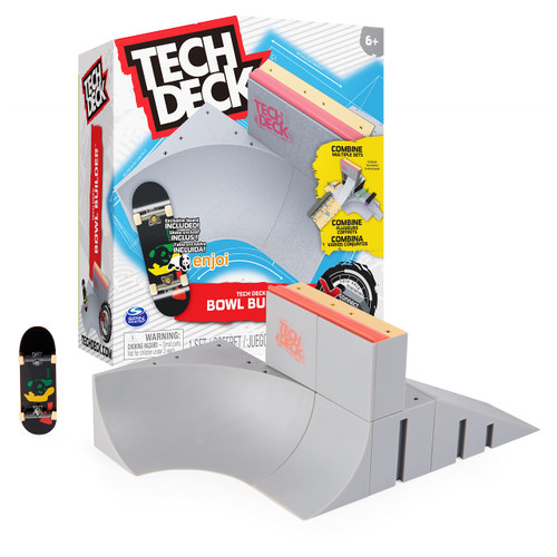 TECH DECK, Bowl Builder X-Connect Park Creator, Customizable and Buildable Ramp Set with Exclusive Fingerboard, Kids Toy for Ages 6 and up