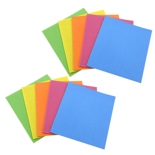 10Pcs Fiber Wood Pulp Sponge dishwashing Foam sponges scrubbing Dish Sponge Cotton Dish Cloth Microfiber Towel for face Clean Towels Kitchen Clean Cloth Tea Towel Wood Pulp Cotton