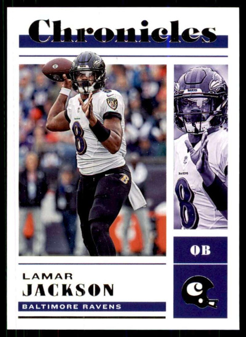 2022 Panini Chronicles #6 Lamar Jackson Baltimore Ravens Football Trading Card