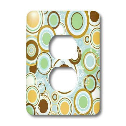 3dRose LLC lsp_53248_6 Circular Fashion Retro Style, 2 Plug Outlet Cover