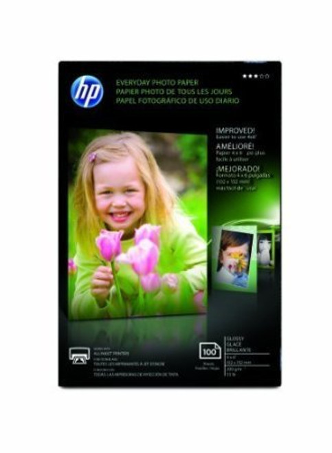 Hp Everyday Photo Paper Glossy 4" X 6" 100 Sheets