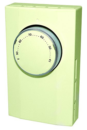 King Electric K101A Single Pole Line Voltage Thermostat 120Volt/240Volt, Almond