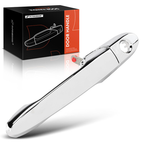 A-Premium Front Driver Side Exterior Door Handle with Keyhole Compatible with Chevrolet Impala, Impala Limited, Cobalt & Buick Lacrosse, Lucerne, Allure & Pontiac G5, Solstice & Saturn Sky, Chrome