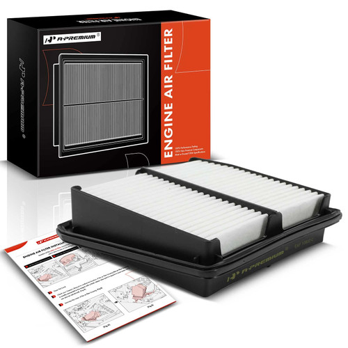 A-Premium Engine Air Filter Compatible with Acura TSX 2009-2014, L4 2.4L, Rigid Panel, Replace# 17220-RL5-A00