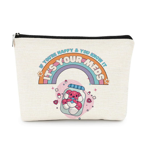 EXUQO,Nurse Gifts for Women,Nurse Accessories for Work,Nurse Graduation Gift,Nurse Practitioner Gift,Nurse Gifts,Funny Nurse Gifts,Makeup Bag,Mental Health Gift for Women?Cute Makeup Bags
