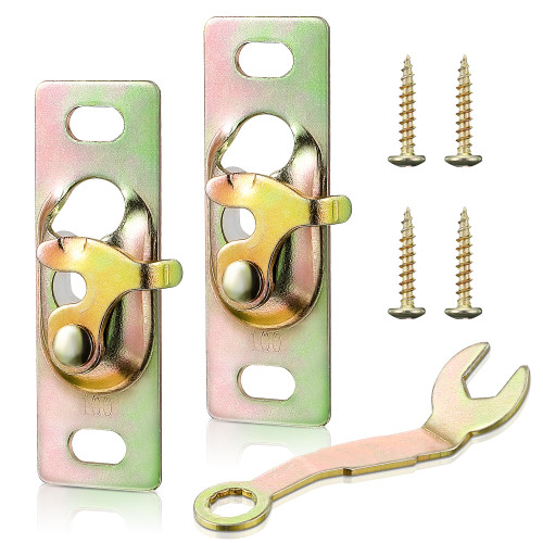 Gulfmew 2 Packs Sliding Door Hanger with Pivot Adjustment Wrench, Pocket Door Roller Assembly Pocket Door Hanger, RV Sliding Door Roller Connection Plate, RV Sliding Door Interior Hardware