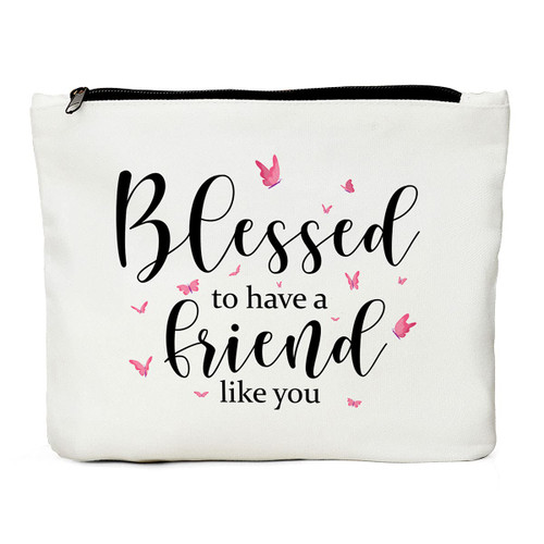 Friendship Gifts for Women Friends, Birthday Gifts for Friends, Sister Gifts from Sister, Friendship Gift for Her Sister Besties Cousin Niece Mom Wife Teacher -Blessed to Have Friend -Makeup Bag Friendship Gifts for Women Friends, Birthday Gifts for Friends, Sister Gifts from Sister, Friendship Gift for Her Sister Besties Cousin Niece Mom Wife Teacher -Blessed to Have Friend -Makeup Bag
