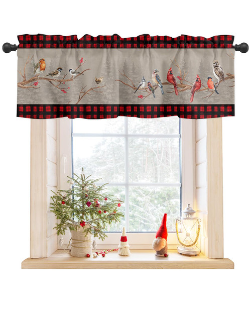 Cute Birds Curtains Valance for Bedroom Living Room, Red Cardinal owl sparrow Curtains & Drapes Rod Pocket Colorful Birds Design Valances for Kitchen Window Curtains Over Sink 54x18in,1 Panel Cute Birds Curtains Valance for Bedroom Living Room, Red Cardinal owl sparrow Curtains & Drapes Rod Pocket Colorful Birds Design Valances for Kitchen Window Curtains Over Sink 54x18in,1 Panel