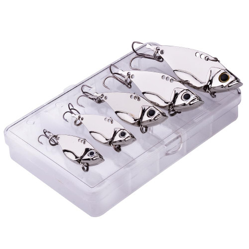 TopHomer 5pcs Blade Bait Head Fishing Lures, Hard Spinner Blade Baits Fishing Lures for Bass Fishing Lures Multi-Size Metal Blade Baits for Bass Trout Lures for Saltwater Freshwater,with Box TopHomer 5pcs Blade Bait Head Fishing Lures, Hard Spinner Blade Baits Fishing Lures for Bass Fishing Lures Multi-Size Metal Blade Baits for Bass Trout Lures for Saltwater Freshwater,with Box