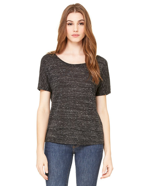 Bella + Canvas Ladies' Slouchy T-Shirt S BLACK MARBLE