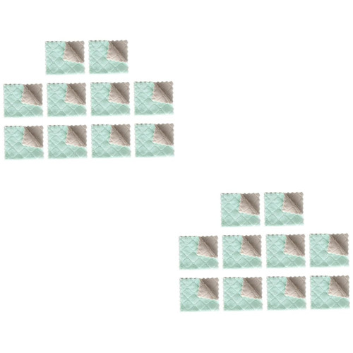 Healifty 20 Pcs Kitchen Dish Towels Kitchen Dish Cloths Microfiber Drying Towel Cloth Rags Absorbent Dish Towels Microfiber Washcloth Micro Fiber Towels Wash Towel Tea Towel Clean