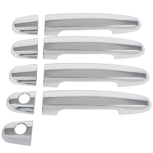 OCPTY 4PCS Door Handle Covers for 2003-2012 Toyota Matrix,2001-2011 Toyota RAV4,2005-2008 Toyota Solara,2007-2011 Toyota Yaris Exterior Driver Side & Passenger Side Covers Trim Kit Chrome