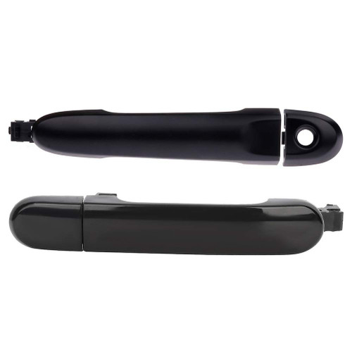 ECCPP Door Handles Exterior Outer Outside Front Driver Left Passenger Right Side for 2007-2012 for Nissan Tiida 2007-2011 for Nissan Versa Black
