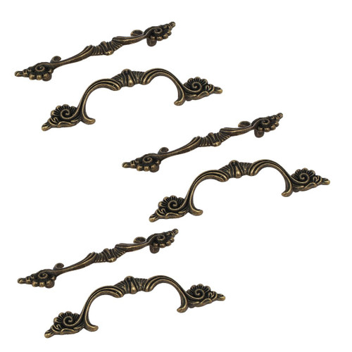 uxcell Drawer Cabinet Dresser Door 96mm Length Metal Pull Handles Bronze Tone 6PCS