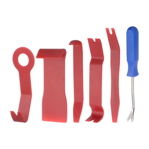 HARFINGTON Trim Removal Tool Kit,Length Internal Modification Fastener Accessories for Car Dash Audio Door Panel (Red) 6pcs