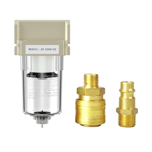1/4 Inch Compressed Air Filter Water Oil Separator With Quick Coupling Pressure Regulator For Compressed Air Filter Oil And Water Separator For Compressor