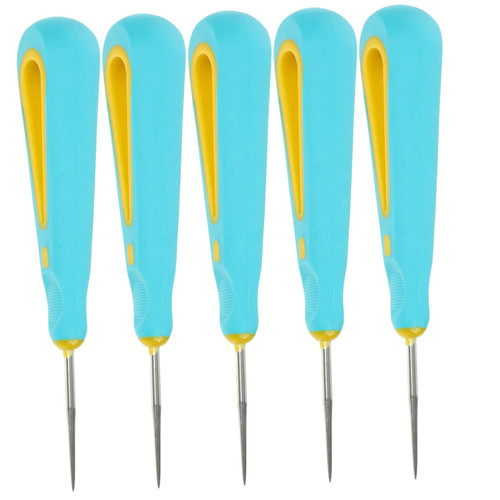 CHILDWEET 5 pcs leather tools leather awl hand stitch awl leather repair awl sewing awl for leather repair awl with handle awl tool leather sewing awl shoe repair abs hand sewing