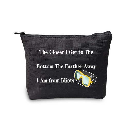 JXGZSO Scuba Diver Gift Scuba Diving Travel Bag The Closer I Get To The Bottom The Farther Away (Scuba diver black) JXGZSO Scuba Diver Gift Scuba Diving Travel Bag The Closer I Get To The Bottom The Farther Away (Scuba diver black)