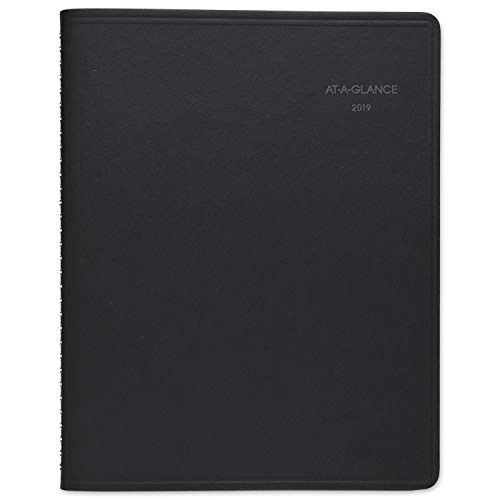 AT-A-GLANCE 2019 Monthly Planner / Appointment Book, QuickNotes, 8-1/4" x 11", Large, Black (760605)