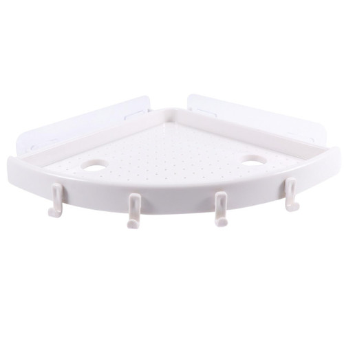 ARTIBETTER Wall Mounted Shelf Corner Wall Shelves Corner Wall Racks Corner Shelf Shower Wall Mount Shelves White Shower Shelf Bathroom Triangle Shelf Bathroom Rack Corner Frame Storage Rack