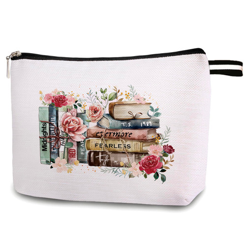 SUNFYCN Singer Album Makeup Bag Inspired Swift Merch Sing Song Bag Singer Merchandise TS Fans Music Lover Track List Album Song Lyrics Gift, Friend Birthday Christmas Cosmetic Bag 13CB074