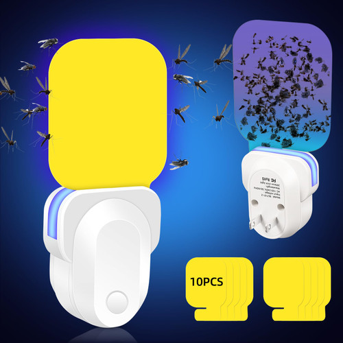 Flying Insect Trap Plug-in with 10 Sticky Bug Traps Boards Mosquito Trap,Gnat Traps for House Indoor Fly Trap,UV Night Light Bug Catcher Plug in,Fly Traps Attractant Catcher for Home Office Flying Insect Trap Plug-in with 10 Sticky Bug Traps Boards Mosquito Trap,Gnat Traps for House Indoor Fly Trap,UV Night Light Bug Catcher Plug in,Fly Traps Attractant Catcher for Home Office