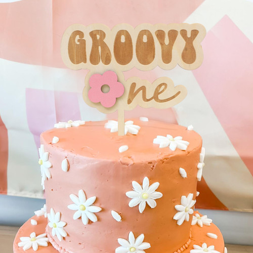 One Groovy Cake Topper Wood - Groovy One Baby Toppers, Wooden Daisy Cake Toppers, Daisy Birthday Party Decorations Supplies, Floral Birthday Girl Topper For Daisy Retro Hippie Boho Party One Groovy Cake Topper Wood - Groovy One Baby Toppers, Wooden Daisy Cake Toppers, Daisy Birthday Party Decorations Supplies, Floral Birthday Girl Topper For Daisy Retro Hippie Boho Party