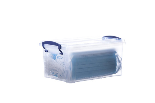 Superio Clear Plastic Storage Bin with Lid, 3 Qt, Non-Toxic, BPA Free, Odor Free, Organizer Storage Box, Stackable Plastic Tote for Home, Garage, School, and Office, X-Small