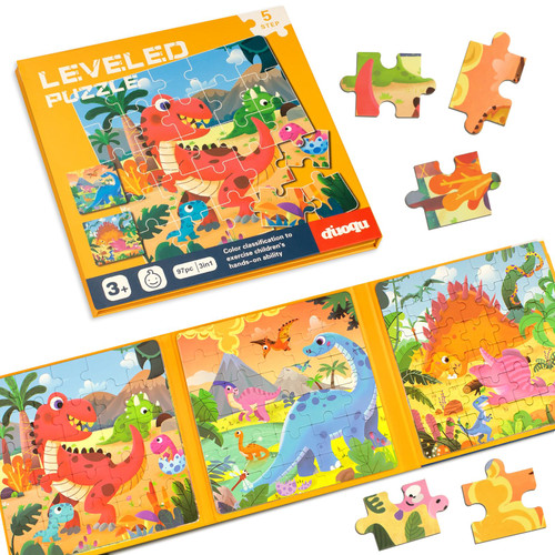 Magnetic Puzzles for Kids Ages 3-5, Toddler 3 in 1 Dinosaurs Jigsaw Puzzle Book, Kids Travel Puzzle Toys, Montessori Preschool Learning Toy for 3-5 Year Olds Boys and Girls Magnetic Puzzles for Kids Ages 3-5, Toddler 3 in 1 Dinosaurs Jigsaw Puzzle Book, Kids Travel Puzzle Toys, Montessori Preschool Learning Toy for 3-5 Year Olds Boys and Girls