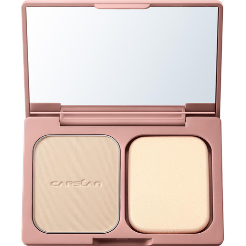 CARSLAN Oil Control Pressed Setting Powder Compact, 12H Longlasting Translucent Powder Makeup, Waterproof Face Powder, 02 MEDIUM, 0.28Oz